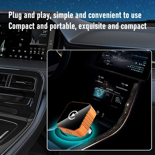 Alt view image 2 of 5 - Fabater Android Auto Adapter, WiFi Bluetooth Connection Wireless Car Adapter, Plug and Play, Convert Wired to Wireless Car Play Adapters, Auto Reconnect No Latency (Color Pattern)