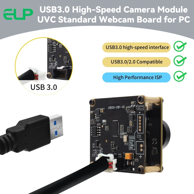 Alt view image 3 of 5 - ELP Global Shutter USB3.0 Camera Module 5mp 60fps Wide Angle 100degree Webcam Board for Computer Mini UVC USB3.0 20Pin PC Camera High Speed Lightburn Cameras for Laser OG05B10 Webcamera for Laptop