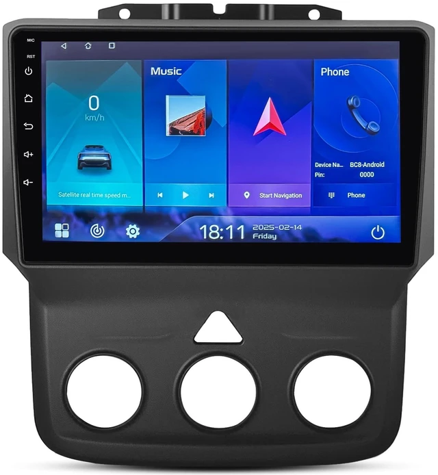 Main image of 9'' Car Stereo for Dodge RAM 1500 2500 3500 2013-2018 with Wireless CarPlay and Touch Screen Radio Replacement,2+64G ROM(Only fit Manual AC)