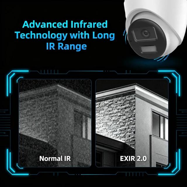 Alt view image 4 of 5 - DS-2CD1383G2-LIUF 4K Turret POE IP Camera 2.8MM Lens Microphone kconnect