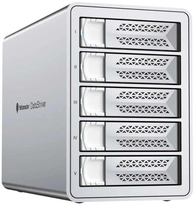 Main image of Yottamaster 5 Bay Hard Drive Enclosure USB C, 10Gbps Daisy-Chain 5 Bay DAS, Aluminum USB C DAS Enclosure Support 120TB (5x24TB), Max Up to 360TB for 2.5" & 3.5" SATA HDD/SSD (Diskless) VN500C3