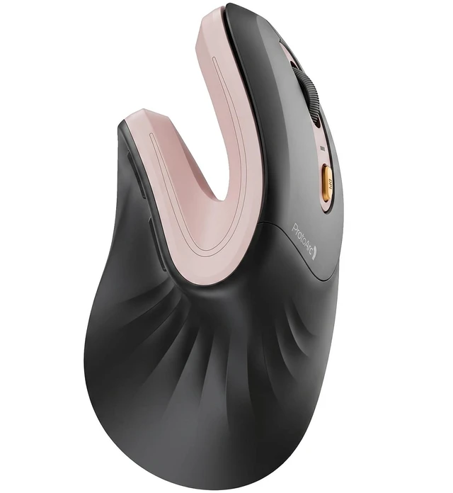 Main image of ProtoArc EM11 NL Wireless Ergonomic Mouse, Rechargeable, Black Pink