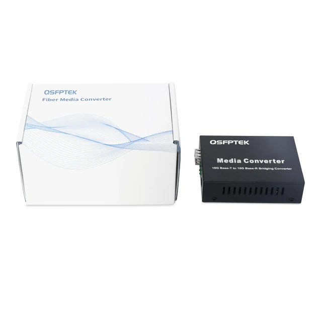 Alt view image 2 of 5 - 2 Pack 10G Fiber Ethernet Media Converter, 10GbE SFP+ Copper UTP Ethernet Media Converter, 1x100M/1G/2.5G/5G/10GBase-T RT45 to 1x 10GBase-X SFP+ Slot 10Gigabit