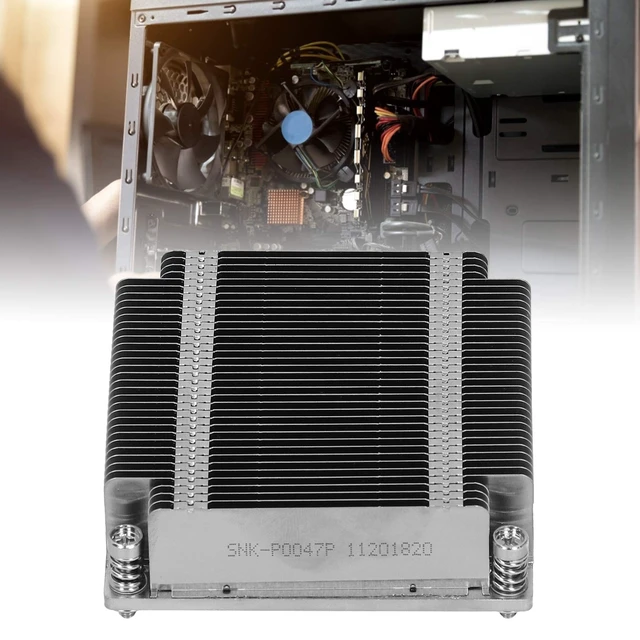 Alt view image 3 of 5 - 1U Passive HeatSink CPU Cooler,SNK-P0047P 1U CPU Heat Sink Heat?Dissipating Parts for Supermicro X9/X10 1U UP and Server,Silent,Easy Installation and Long Service Life