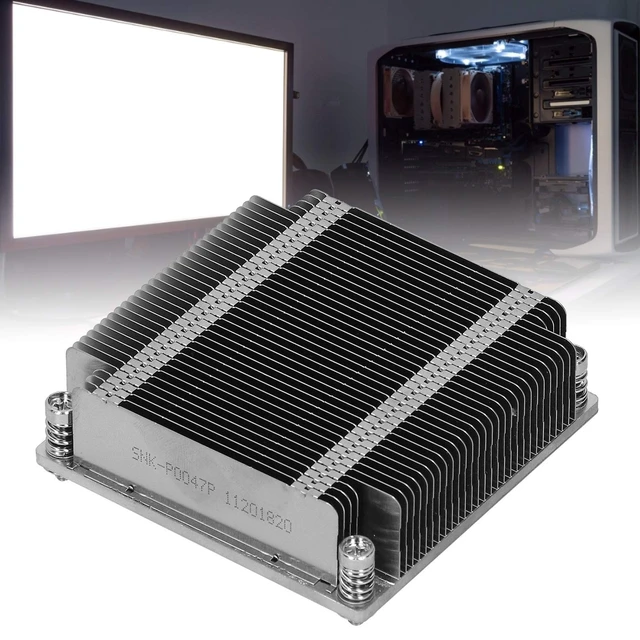 Alt view image 4 of 5 - 1U Passive HeatSink CPU Cooler,SNK-P0047P 1U CPU Heat Sink Heat?Dissipating Parts for Supermicro X9/X10 1U UP and Server,Silent,Easy Installation and Long Service Life