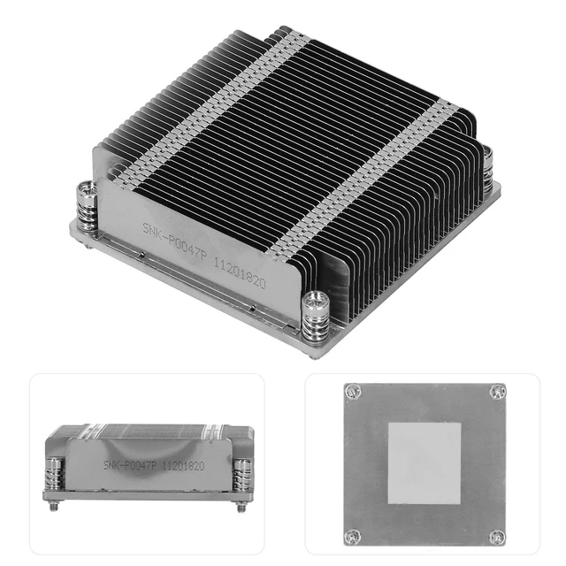 Alt view image 5 of 5 - 1U Passive HeatSink CPU Cooler,SNK-P0047P 1U CPU Heat Sink Heat?Dissipating Parts for Supermicro X9/X10 1U UP and Server,Silent,Easy Installation and Long Service Life