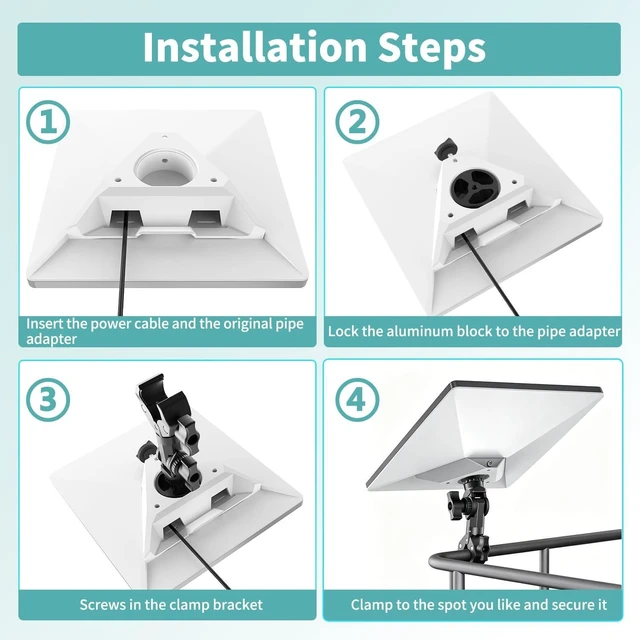 Alt view image 2 of 5 - Starlink Mini Mount 2025/2026, Adjustable Clamp Mount for RV, Yacht, Camper