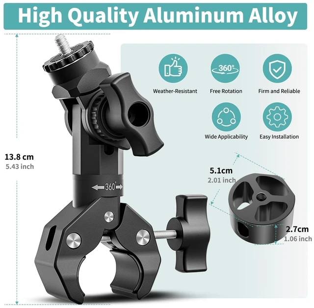 Alt view image 5 of 5 - Starlink Mini Mount 2025/2026, Adjustable Clamp Mount for RV, Yacht, Camper