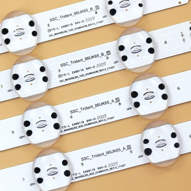 Alt view image 4 of 5 - GuuYebe LED Backlight Strip TV Replacement Part for 86UK65 86UK6570PUB 86UM8070AUB 86UM8070PUA 86UN8570AUD 86UN8570PUC SVL860A03B EAV64091901 EAV64092001 EAV64091902 EAV64092002 SSC Trident