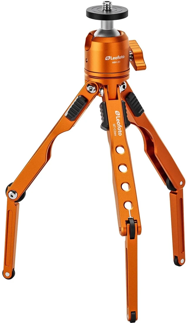 Main image of LEOFOTO Aluminum Mini Ball Head with Ball Head LF-MT-03mini+MBH-20 Orange
