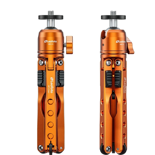 Alt view image 3 of 5 - LEOFOTO Aluminum Mini Ball Head with Ball Head LF-MT-03mini+MBH-20 Orange