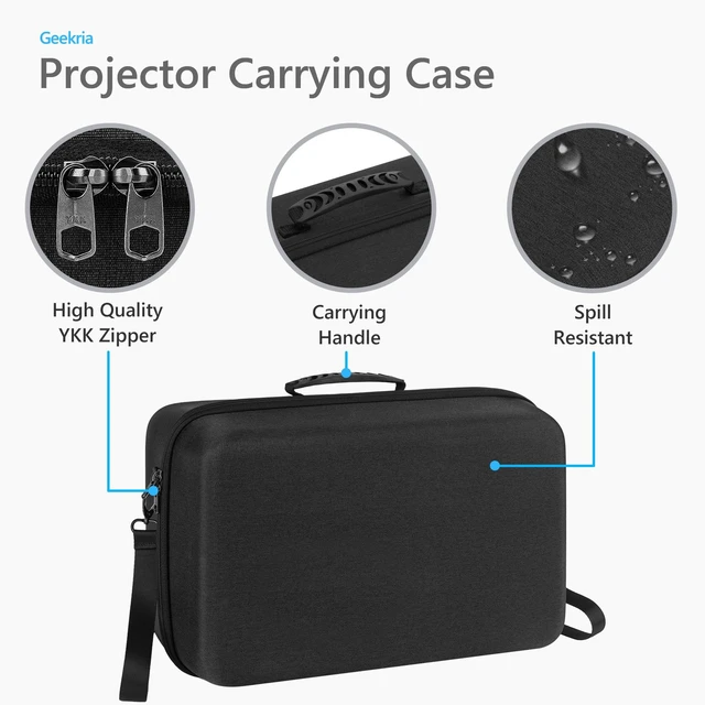Alt view image 2 of 5 - GEEKRIA Hard Shell Travel Case Compatible with Nebula X1 / X1S, Outdoor 4K Laser Projector Carrying Bag (Dark Grey)