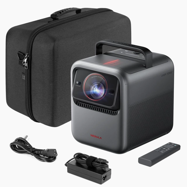Alt view image 3 of 5 - GEEKRIA Hard Shell Travel Case Compatible with Nebula X1 / X1S, Outdoor 4K Laser Projector Carrying Bag (Dark Grey)