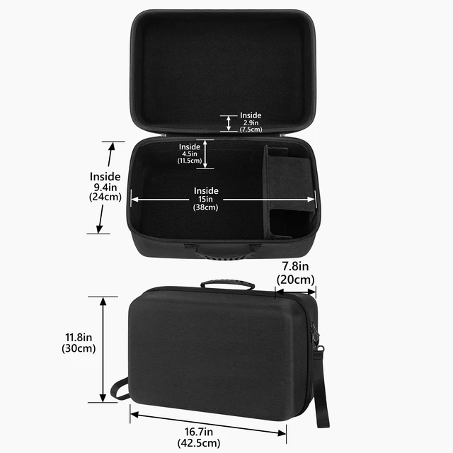 Alt view image 5 of 5 - GEEKRIA Hard Shell Travel Case Compatible with Nebula X1 / X1S, Outdoor 4K Laser Projector Carrying Bag (Dark Grey)