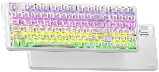 Main image of XVX M98 8000mAh Wireless Creamy Keyboard with Number Pad, Stripes RGB
