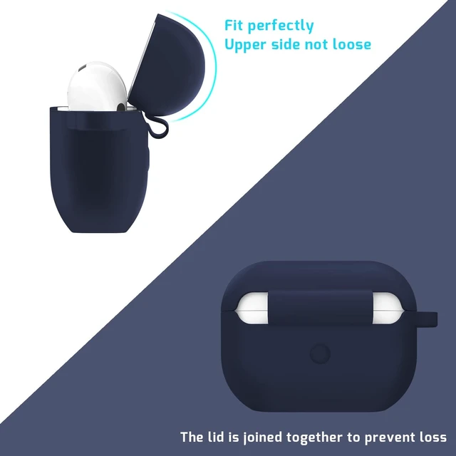Alt view image 2 of 5 - Matekxy Compatible for 2022 AirPods Pro 2nd Generation Case with Silicone Lanyard, Shockproof and Dustproof Portable Cover with Keychain, Support Apple AirPods Wireless Charging - Azu