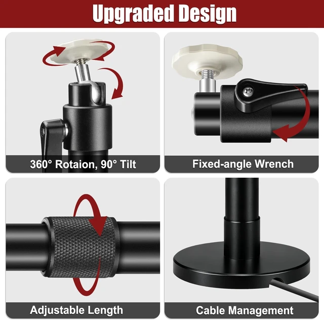 Alt view image 3 of 5 - 2-Be-Best Ceiling Projector Mount Bracket, 360 Rotation & 90 Tilt Adjustable, Compatible with TMY, HAPPRUN, Yaber, Aurzen & Most Projectors