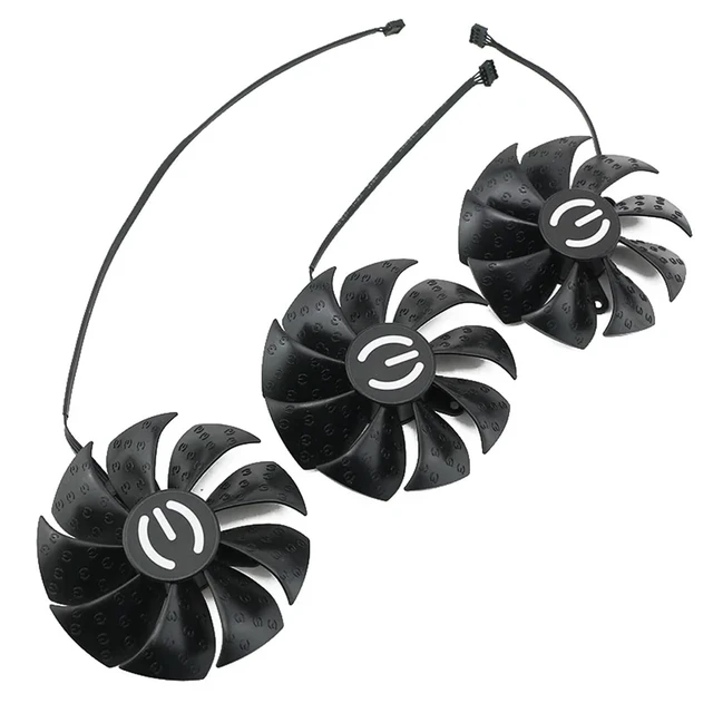 Alt view image 2 of 4 - 87mm PLD09220S12H Cooler Fans Replacement for EVGA RTX 2080 Ti FTW3 Ultra 2070 Super RTX2080 Graphics Video Card Cooling Fan