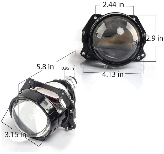 Alt view image 5 of 5 - HGTHXDF 3.0 Inch Projector Lens with Spiral Shrouds,Universal Headlight Retrofit Kit with Hi/Low Beam for H1 H4 H7 Car Motorcycle Headlight