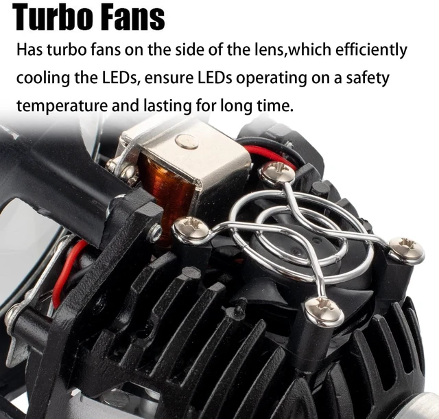Alt view image 3 of 5 - HGTHXDF 3.0 Inch Projector Lens with Spiral Shrouds,Universal Headlight Retrofit Kit with Hi/Low Beam for H1 H4 H7 Car Motorcycle Headlight