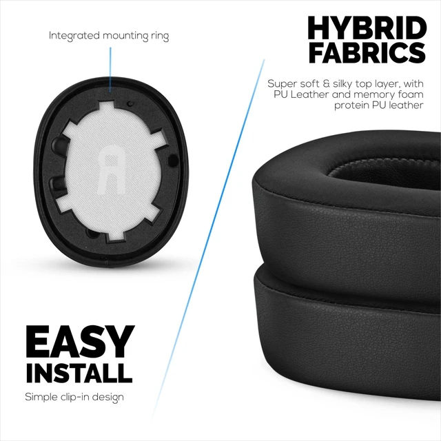 Alt view image 5 of 5 - Hybrid Earpads for JBL Tune 750BT, Tune 760BTNC, Tune 700BTNC, Tune 700BT & Tune 750BTNC Headphones, Soft Cool Gel, Super Soft Fabric, PU Leather & Thicker Memory Foam, by Brainwavz