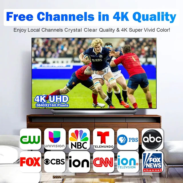 Alt view image 2 of 5 - Outdoor TV Antenna, 360 Omni-Directional HDTV Antenna for Smart TV, Digital UHF VHF Outdoor Antenna for Roof, Attic & RV, Supports 4K 1080P OTA Local Channels, Includes 32.8ft Coaxial Cable (Black)