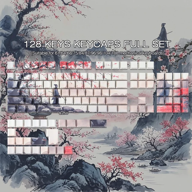 Alt view image 2 of 5 - Tsungup Custom Japanese PBT Cool Keycaps, Key Caps Keyboard Keycap Set