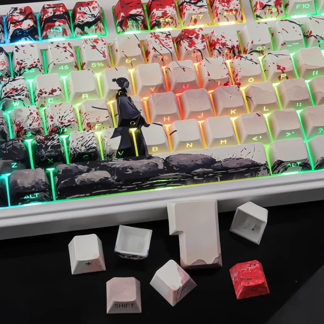 Alt view image 3 of 5 - Tsungup Custom Japanese PBT Cool Keycaps, Key Caps Keyboard Keycap Set