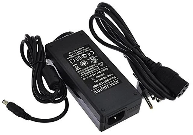 Main image of LEDwholesalers 12V 8A 96W AC/DC Power Adapter with 5.5x2.5mm DC Plug and 2.1mm Adapter, Black, UL-Listed, 3224-12VR2