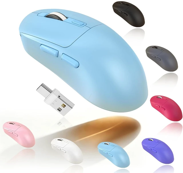Main image of MacBook Mouse Wireless Bluetooth Computer Mouse Mac Air Macbook Pro Wireless Mouse Rechargeable Bluetooth Mouse for Laptop iPad Silent Mouse with Jiggler Bluetooth 5.2/3.0 USB Type-C Rec