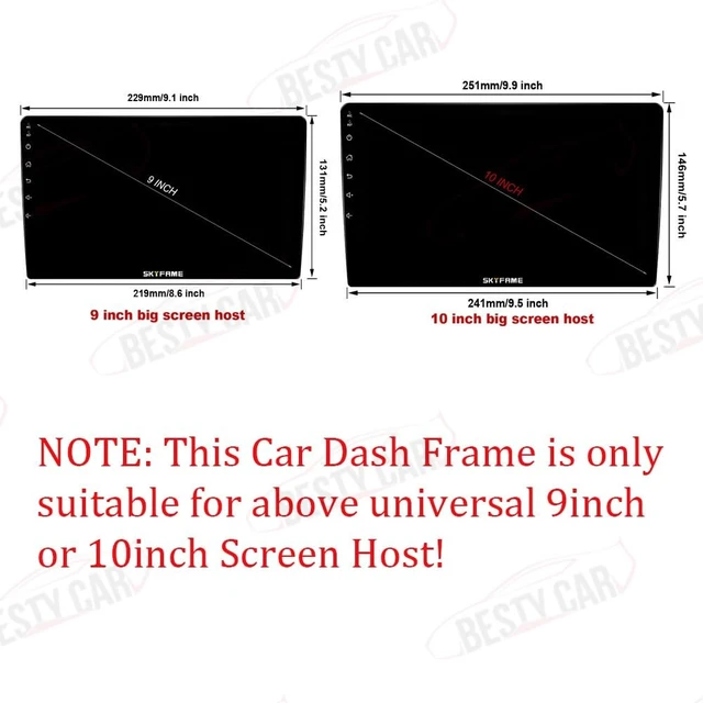 Alt view image 4 of 4 - Fits for Honda CRV CR-V 2012-2017 Car Radio Stereo Fascia Panel Frame 9inch Dash Installation Mounting Kit Big Screen