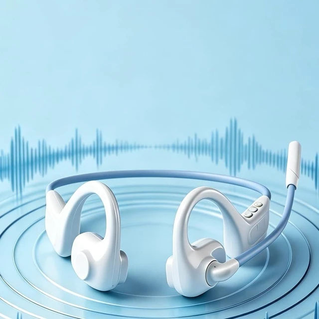 Main image of AYI Open Ear Wireless Earbuds with Mic, Hi-Fi Stereo Sound, LED Power Display, 48H Playtime, Multipoint Pairing & Voice Assistant, Ultra-Low Latency for Workout and Gaming, M38 White.