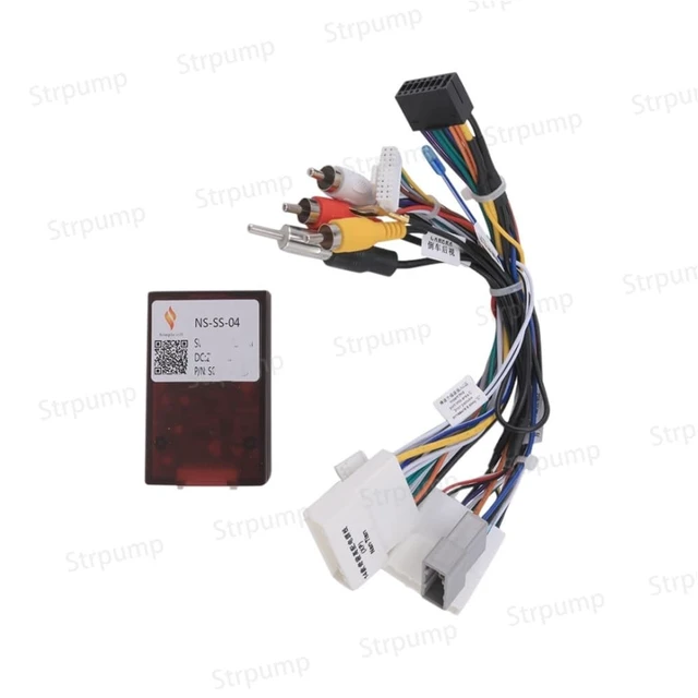 Alt view image 3 of 5 - Strpump 16pins Car Radio Power Harness Cable Wire Compatible for Nissan X-Trail Teana Navara Qashqai Sentra with Factory AMP Support OEM Camera