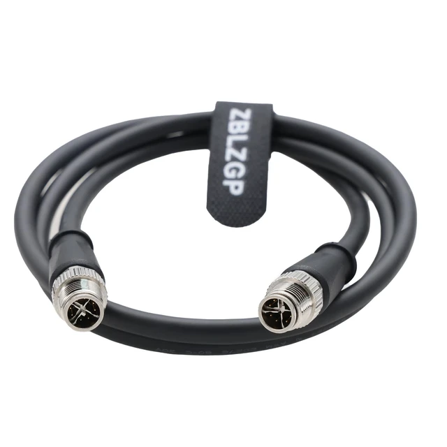 Alt view image 2 of 5 - ZBLZGP IP67 M12 8 Pin X-Code 10Gbps Cable, Specially Designed for Solar Panel Arrays, Wind Turbine Control Systems and Renewable Energy Installations 1M/3.3FT