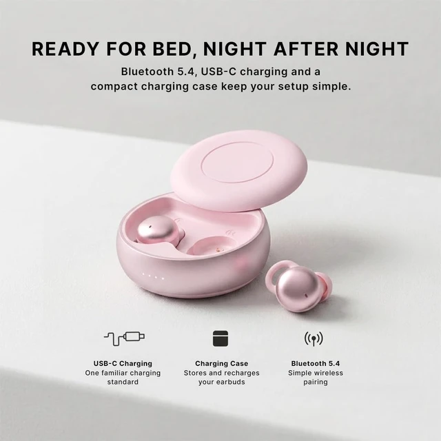Alt view image 5 of 5 - VISOUND Hush Small Invisible Earbuds, Mini Ear Buds for Side Sleepers