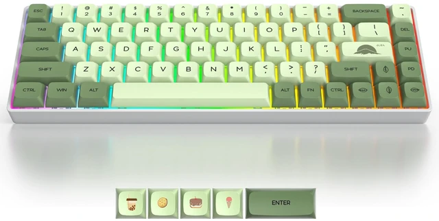 Main image of Vumilstek 65% Mechanical Keyboard Wired Linear Red Switch RGB Backlight