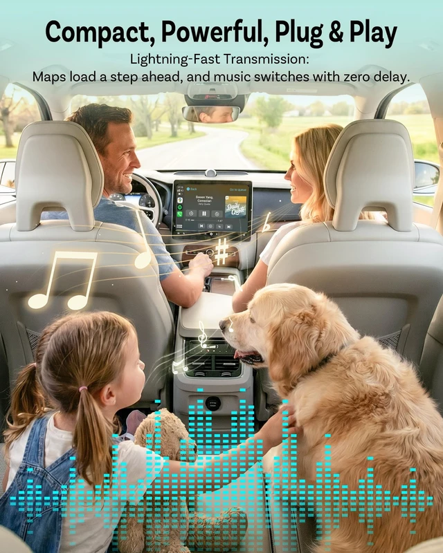 Alt view image 5 of 5 - OTTOCAST Mini Nova 2026 Wireless CarPlay & Android Auto Adapter, Ultra-Compact 2-in-1 Dongle, 5-Second Auto-Connect, iOS 10+ & Android 11+