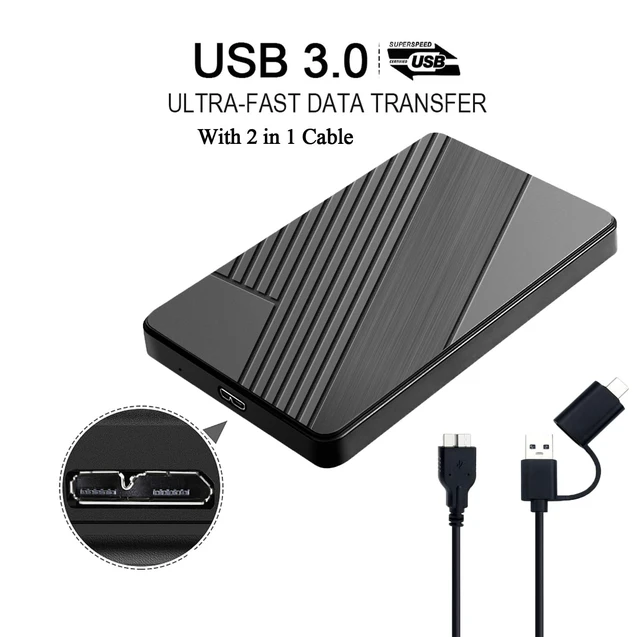 Alt view image 4 of 5 - HWAYO 1TB Ultra Slim Portable External Hard Drive USB 3.0-HDD
