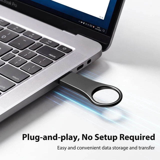 Alt view image 2 of 5 - 5 Pack 32GB USB Flash Drive with Keychains, Metal USB 2.0 Thumb Drives Memory Stick for PC Laptop Computer(5 Packs)