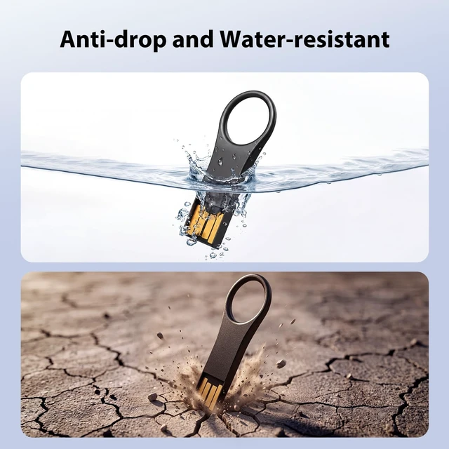 Alt view image 5 of 5 - 5 Pack 32GB USB Flash Drive with Keychains, Metal USB 2.0 Thumb Drives Memory Stick for PC Laptop Computer(5 Packs)