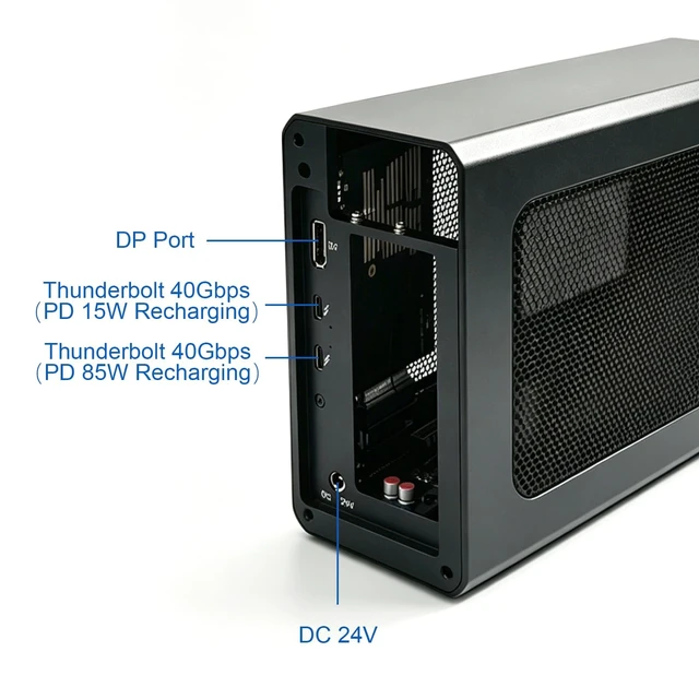 Alt view image 4 of 5 - External GPU Enclosure,Thunderbolt 4/3 & USB4 eGPU Dock with 240W PSU