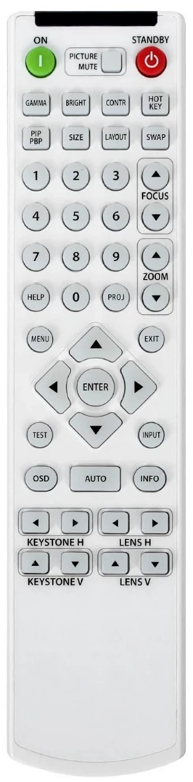 Main image of Kindsion Compatible Remote Control 003-004469-01 for Christie DHD550-G, DHD630-GS, DHD635-GS, DHD675-E, DHD775-E, DWU550-G, DWU630-GS, DWU635-GS, DWU675-E, DWU775-E Projectors