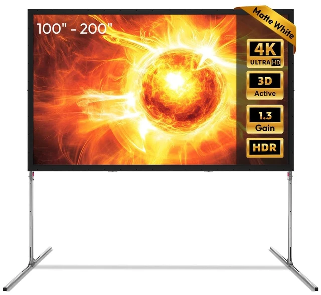 Main image of NothingProjector Outdoor Projector Screen with Stand, 150 Portable Fold