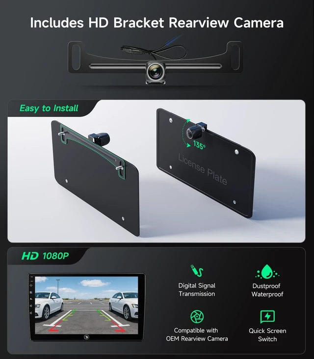 Alt view image 4 of 5 - Car Radio Stereo for Dodge Ram 1500/2500/3500 06-12, CarPlay & Android Auto
