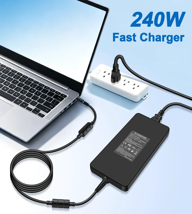Alt view image 2 of 5 - 240W Laptop Charger Compatible with Dell G15 G16 G7 G5 G3