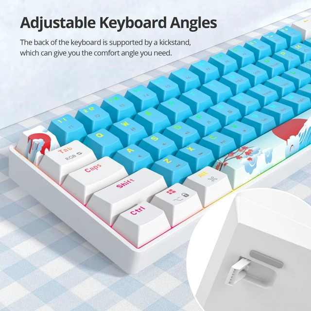 Alt view image 5 of 5 - Owpkeenthy 60% Wired Mechanical Keyboard