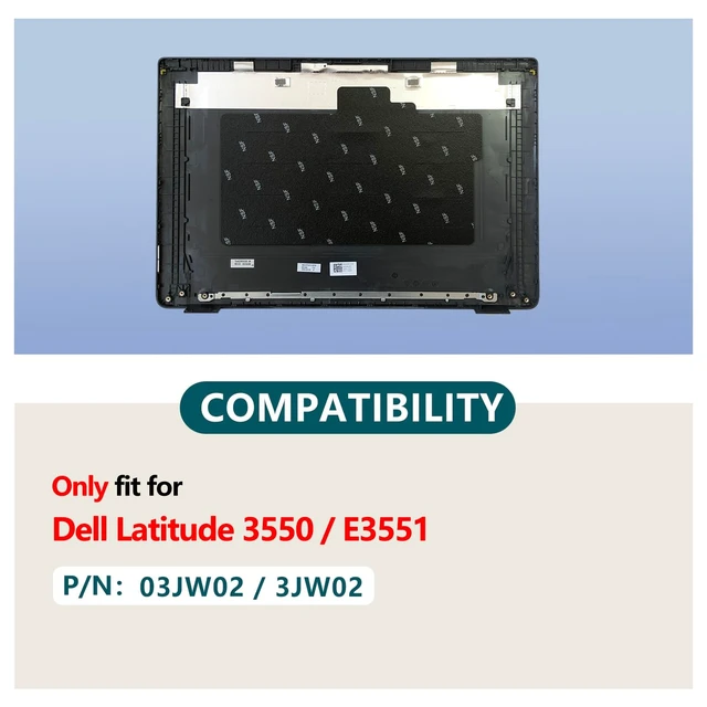 Alt view image 2 of 5 - JADTRXU 03JW02 3JW02 Replacement Laptop LCD Cover Back Rear Top Lid Housing for Dell Latitude 3540 E3540 3550 E3551