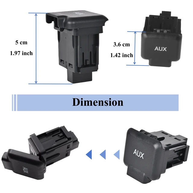 Alt view image 2 of 5 - PANNUOSCS Aux Port Replacement 39114-SJC-A01ZB Fit for Honda Ridgeline