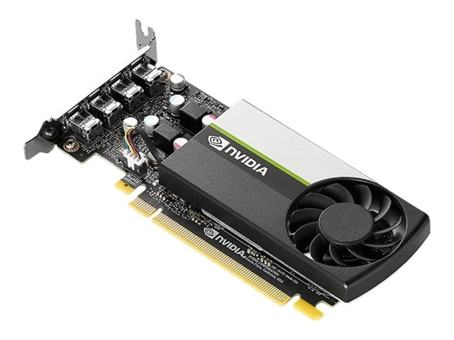 Alt view image 3 of 5 - PNY T1000 Professional Graphics Card 8GB DDR6 896 Cores 4 miniDP Low Profile (Bracket Included) OEM (Brown Box)