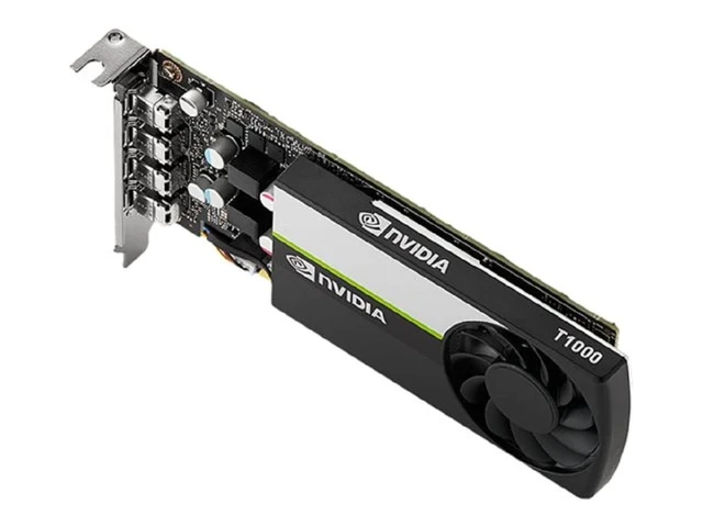 Alt view image 4 of 5 - PNY T1000 Professional Graphics Card 8GB DDR6 896 Cores 4 miniDP Low Profile (Bracket Included) OEM (Brown Box)